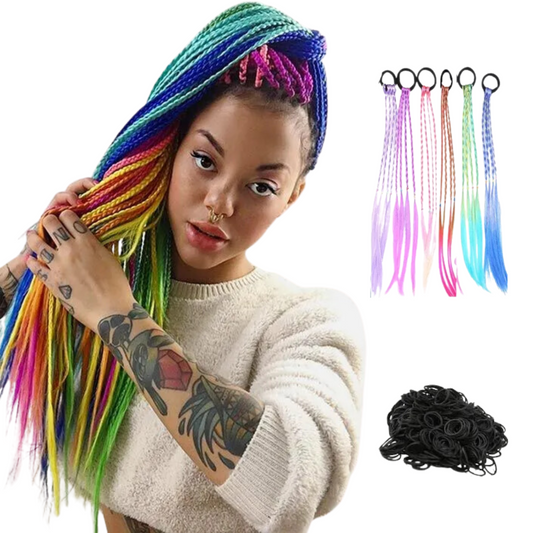 Extensiones de Cabello Tipo Trenzas (Sintético Kanekalon) - Multicolor