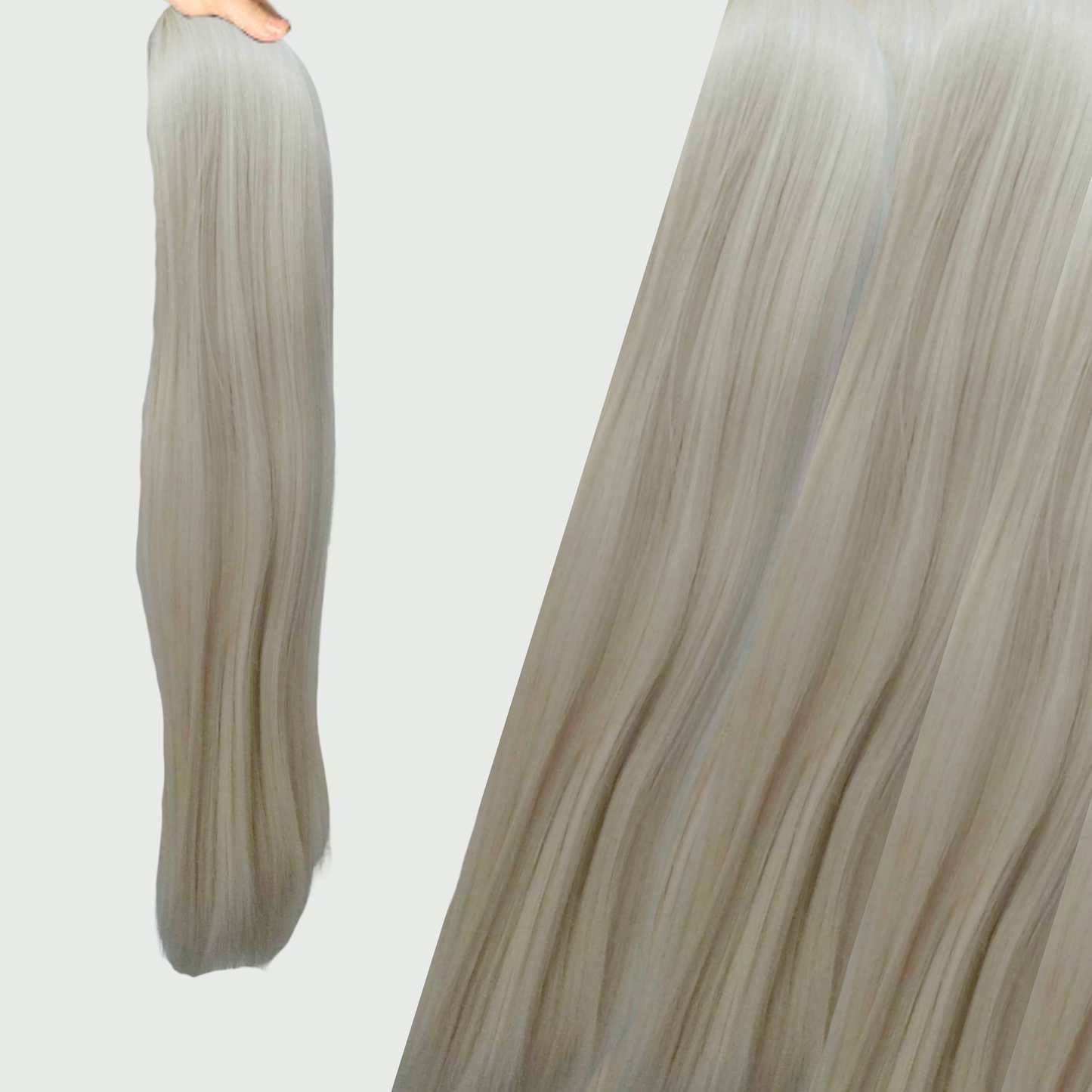 Extensiones de Cabello Tipo Cola con Cinta (Sintético Kanekalon) - Liso