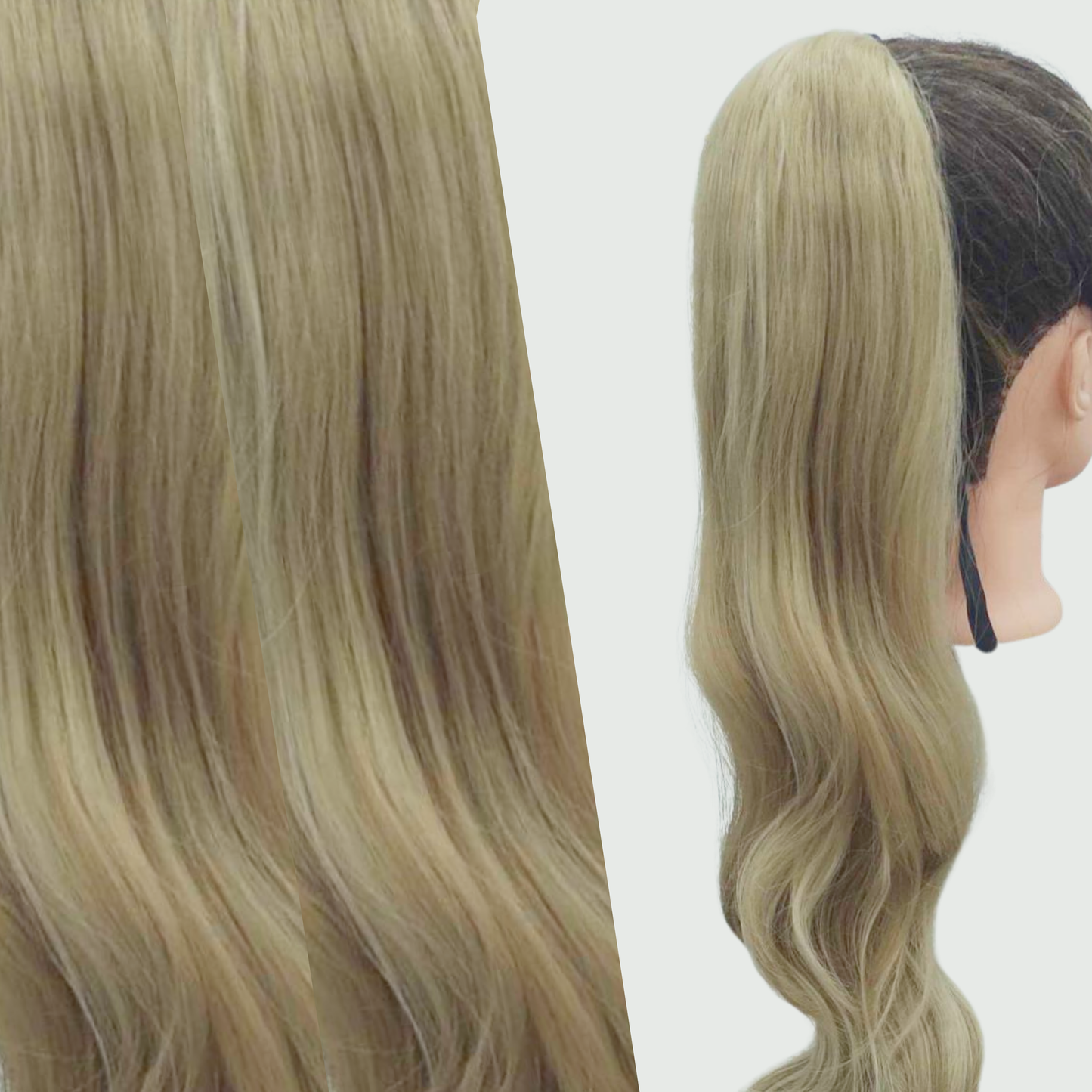 Extensiones de Cabello Tipo Cola con Cinta (Sintético Kanekalon) - Liso
