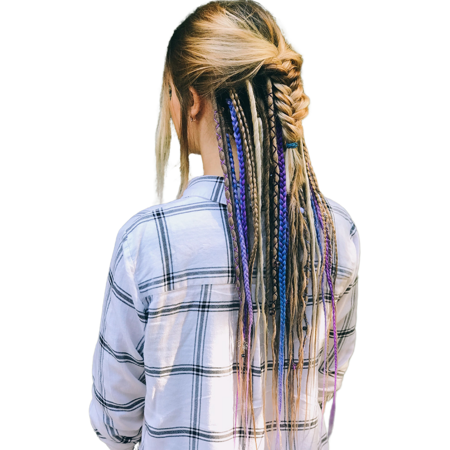 Extensiones de Cabello Tipo Trenzas (Sintético Kanekalon) - Multicolor