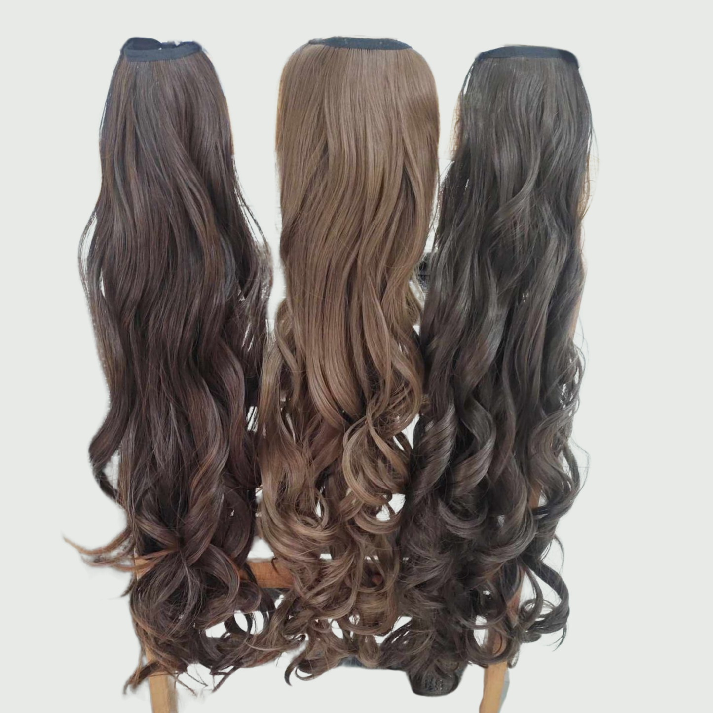 Extensiones de Cabello Tipo Cola con Cinta (Sintético Kanekalon) - Liso