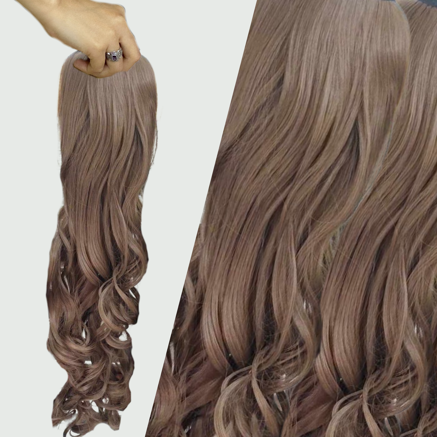 Extensiones de Cabello Tipo Cola con Cinta (Sintético Kanekalon) - Liso