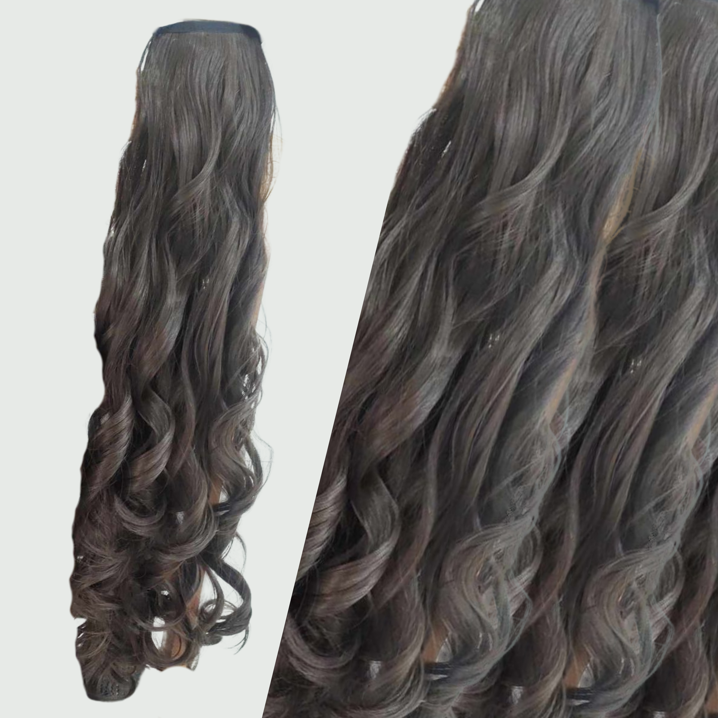 Extensiones de Cabello Tipo Cola con Cinta (Sintético Kanekalon) - Liso