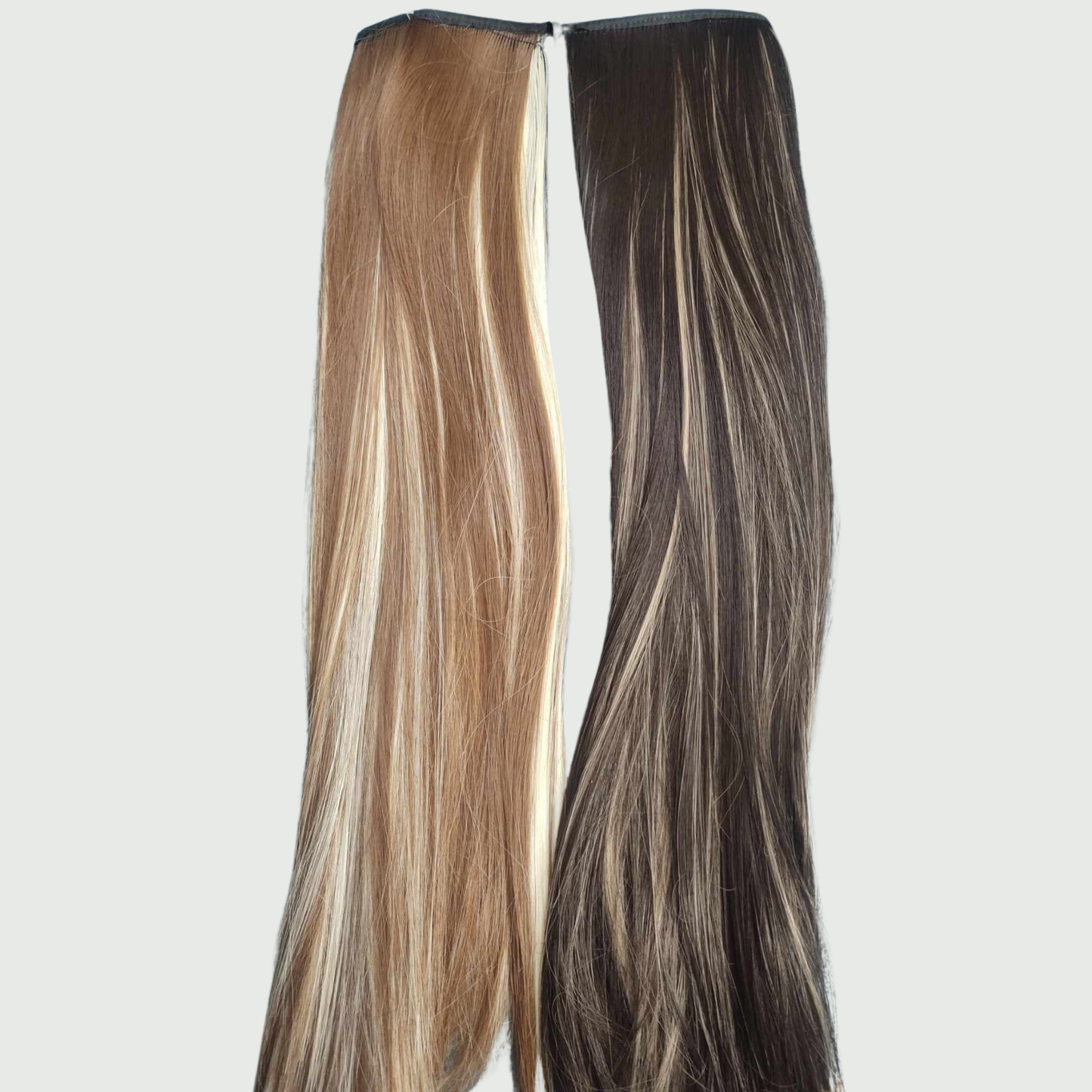 Extensiones de Cabello Tipo Cola con Cinta (Sintético Kanekalon) - Liso