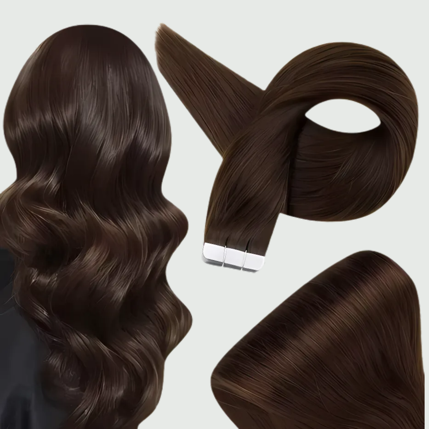 Extensión de Cabello Adhesivas (Natural)