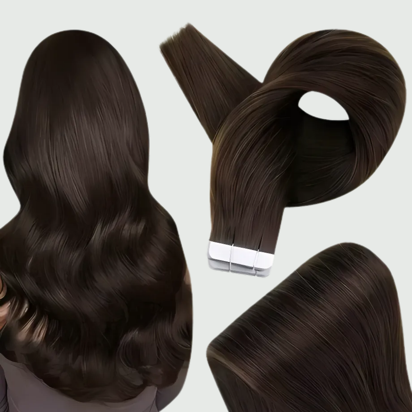 Extensión de Cabello Adhesivas (Natural)