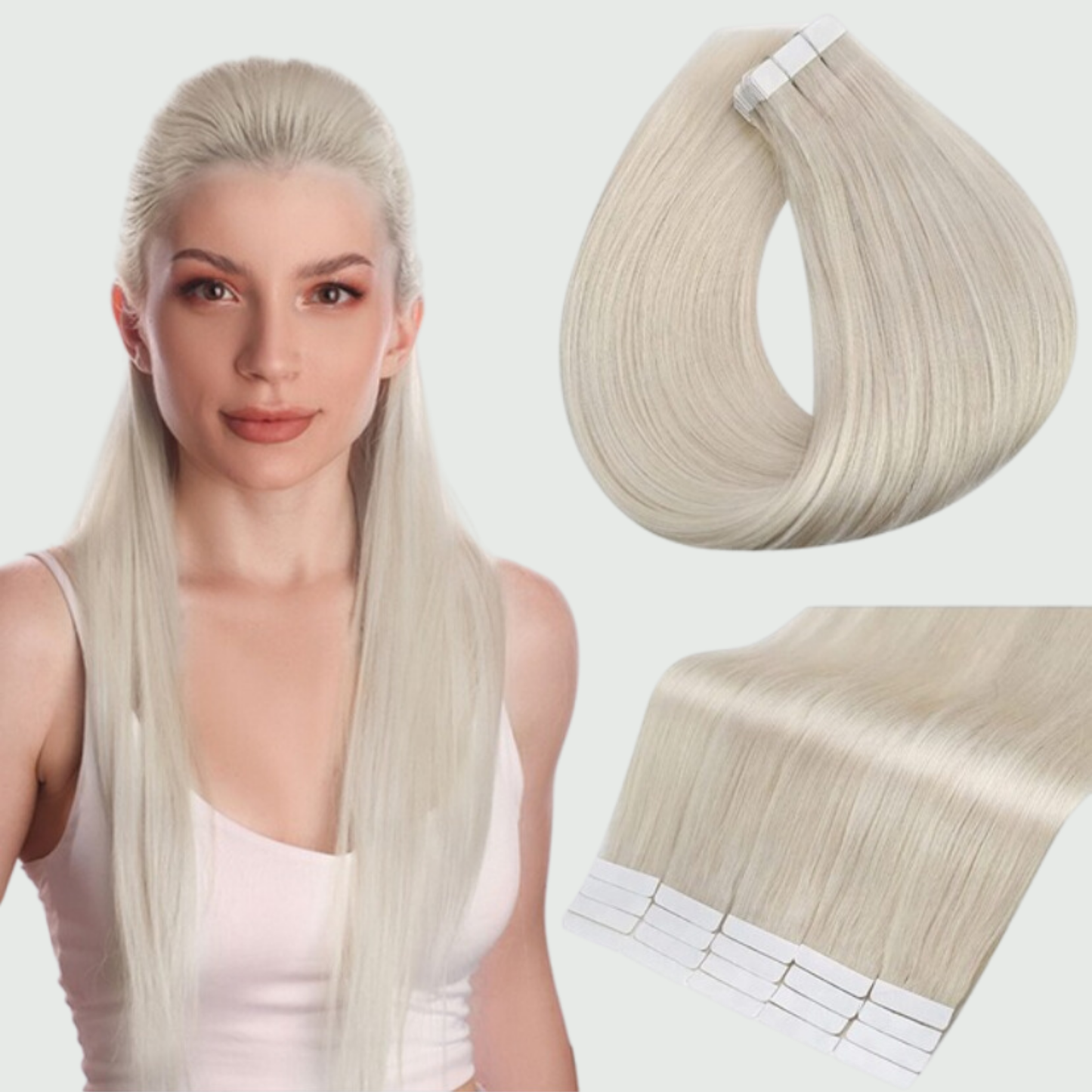 Extensión de Cabello Adhesivas (Natural)