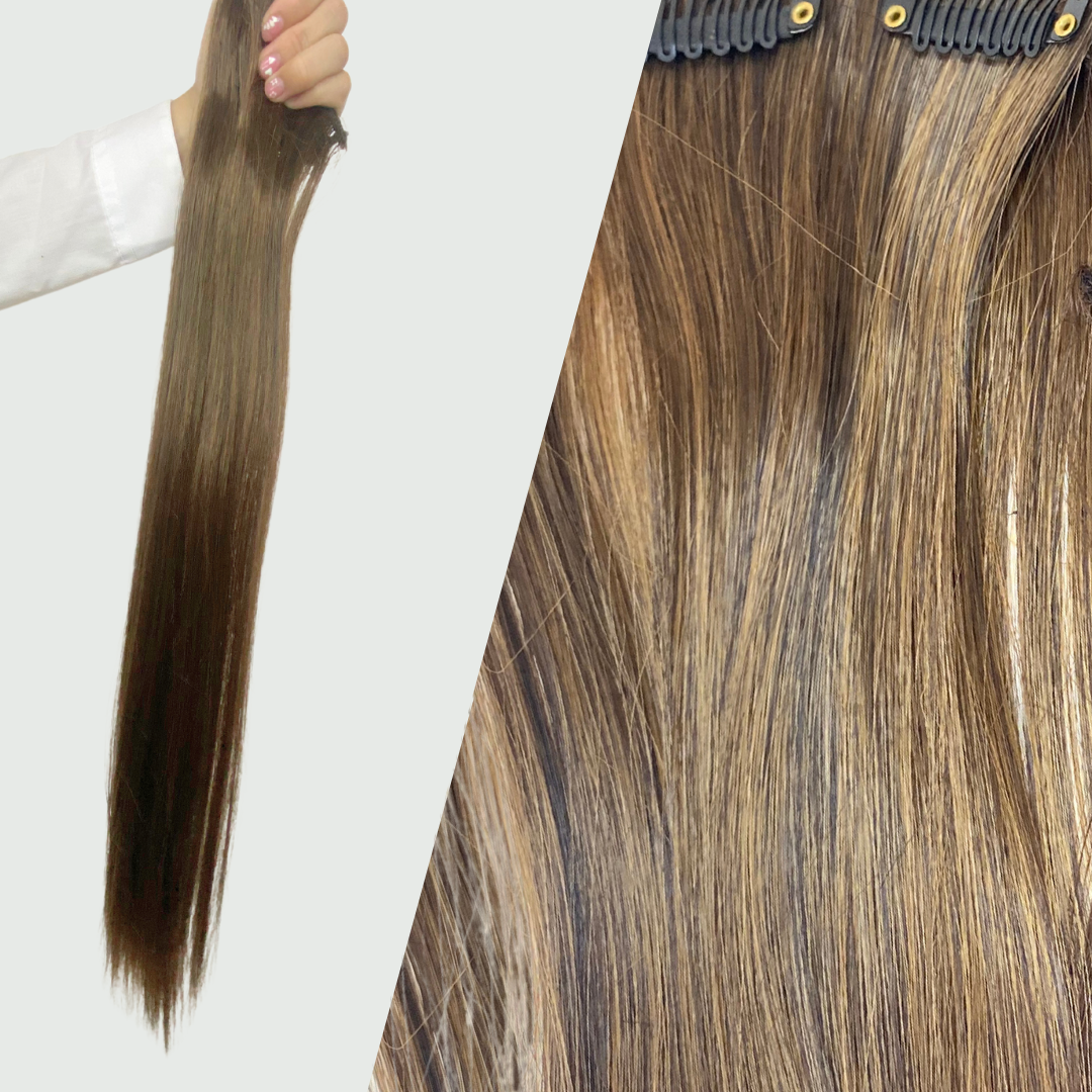 Extensión de Cabello con Clip (Sintético Kanekalon) - Liso