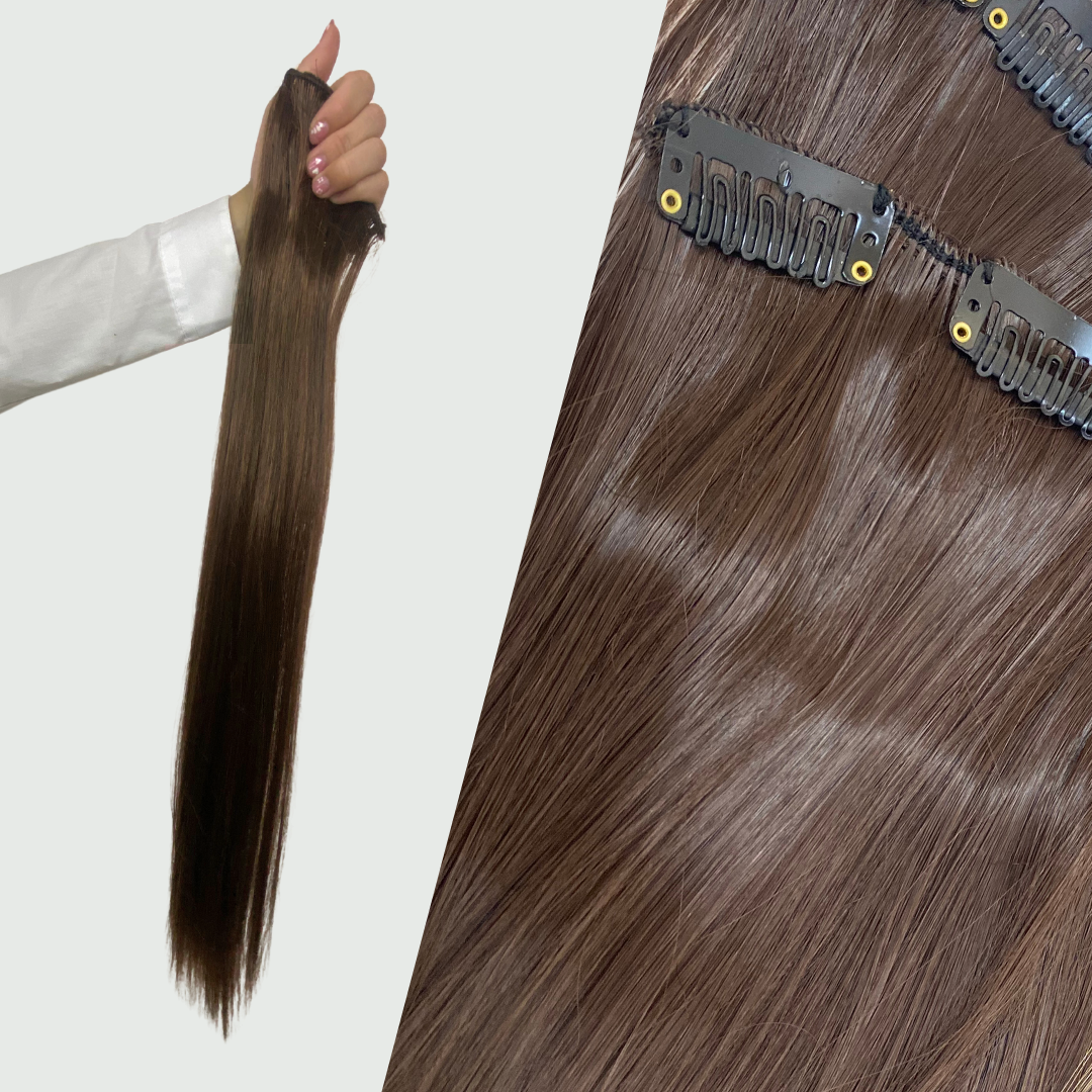 Extensión de Cabello con Clip (Sintético Kanekalon) - Liso