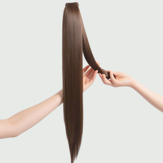 Extensiones de Cabello Tipo Cola  (Natural - Liso)