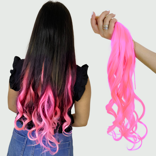 Extensión de Cabello con Clip (Sintético Kanekalon) - Tonos Solido
