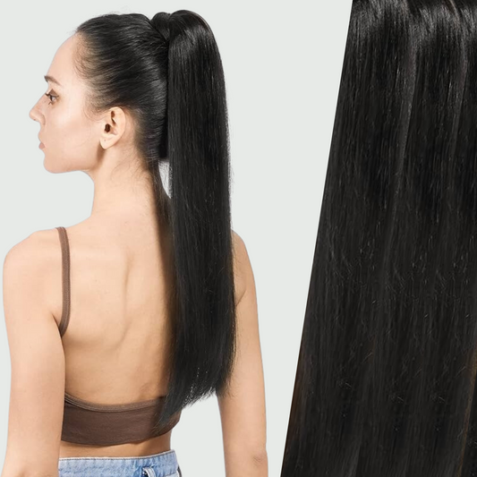 Extensiones de Cabello Tipo Cola (Sintético Kanekalon) - Liso